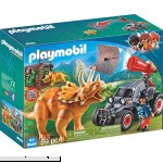 PLAYMOBIL® Enemy Quad with Triceratops Building Set  B0766D7R7P